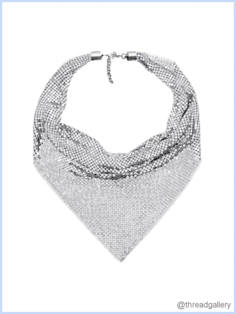 Sequin Metal Scarf Chain Shawl Necklace Party Costume Accessory